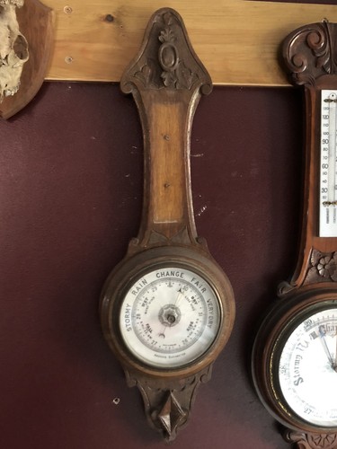 Antique aneroid barometer with - aneroid,