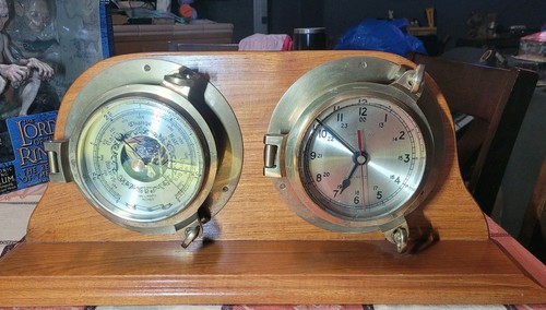Vintage brass ship clock - vintage,