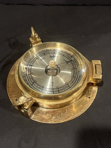 Vintage brass ships barometer - vintage,