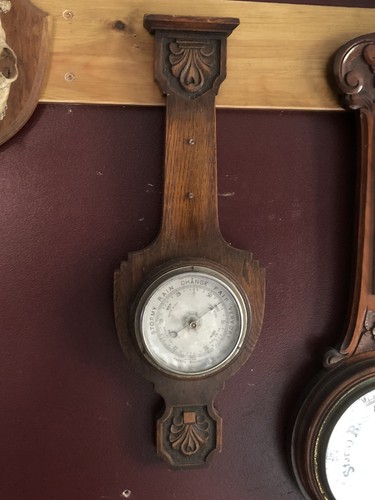 Antique aneroid barometer - antique,